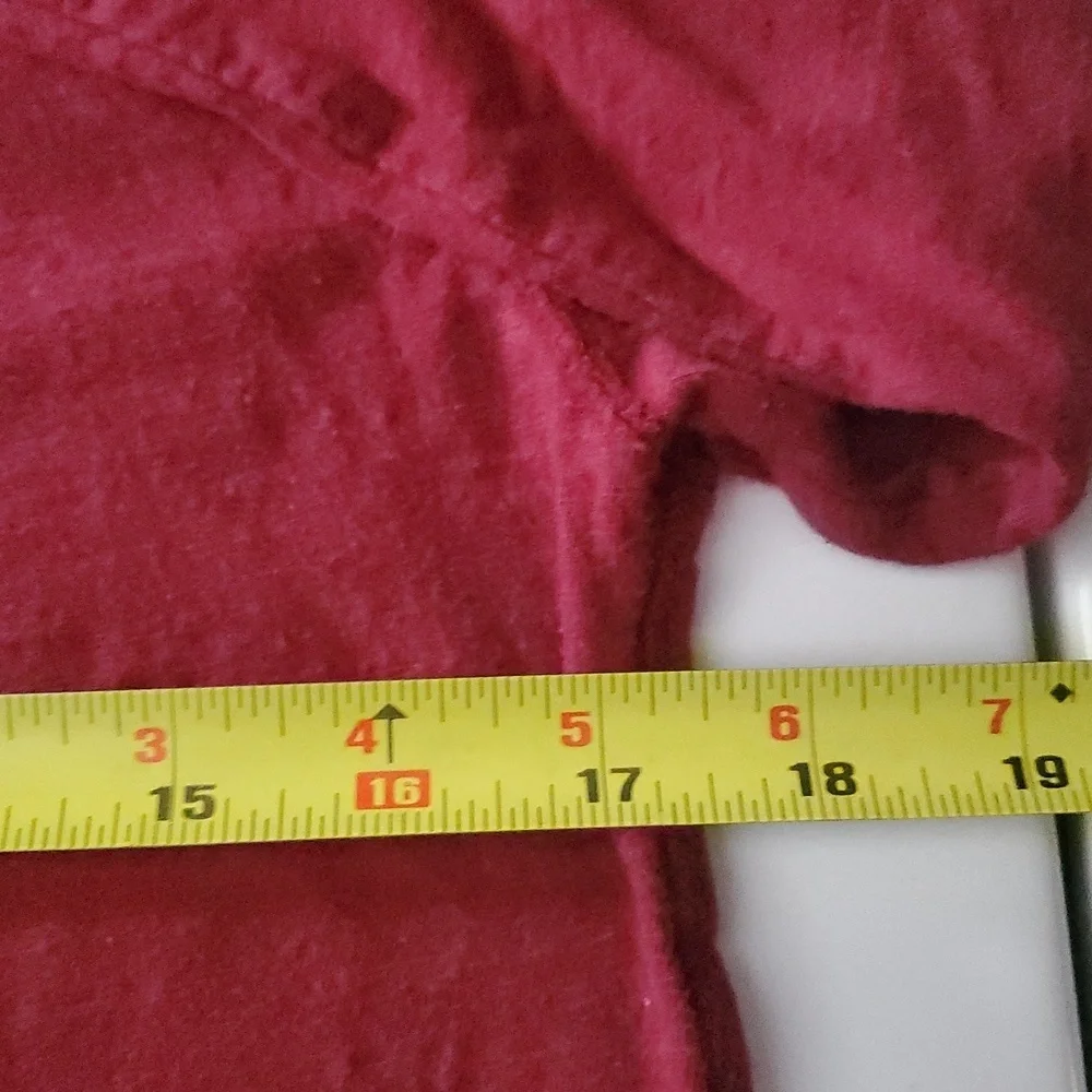 Denim & Supply Red Cotton Henley Top Size Small Buttons Closet Staple - Picture 10 of 11